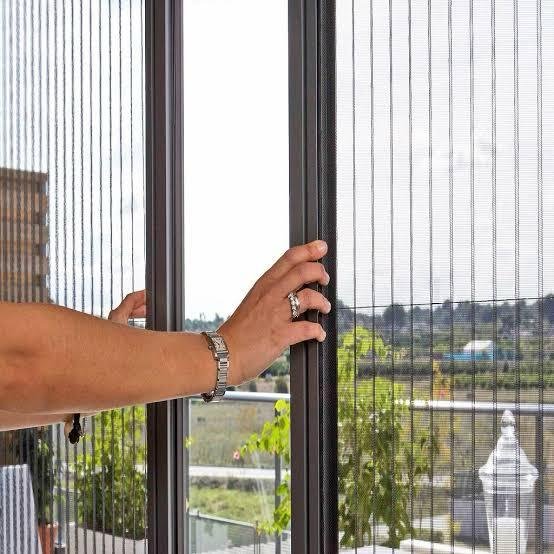 mosquito net for doors with aluminum frame